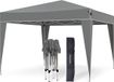 LifeGoods Partytent Plus - Opvouwbare tent - Paviljoen - 3x3 m - Easy Up - Versterkt Frame - Waterdicht – Draagtas - Grijs