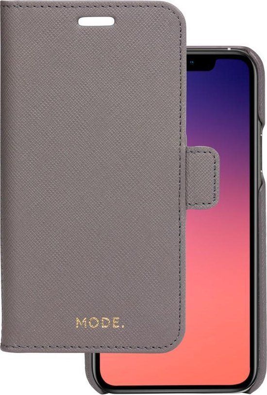 dbramante1928 iPhone 11 Pro Bookcase hoesje - Effen Grijs - Leer