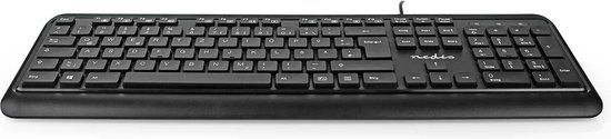 Nedis Bedraad Toetsenbord - USB-A - QWERTZ - Duits - Zwart