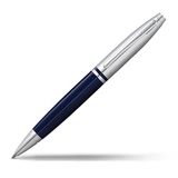 CROSS Calais Balpen in chroom en blauwe lak incl. premium geschenkdoos - navulbare medium balpen