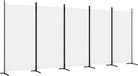 vidaXL Kamerscherm met 5 panelen 433x180 cm stof wit