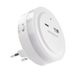 EMOS Led-nachtlampje voor stopcontact met USB-C en USB-A-output, 5,0 V/3,4 A - schakelaar en schemersensor - oriëntatielicht voor kinderkamer, trap, slaapkamer, keuken, hal - warm wit licht