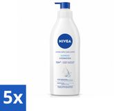 Nivea Express Bodylotion met Pomp - Voor Normale tot Droge Huid - 72 uur Hydratatie - 400 ml - Voordeelverpakking - 5 stuks