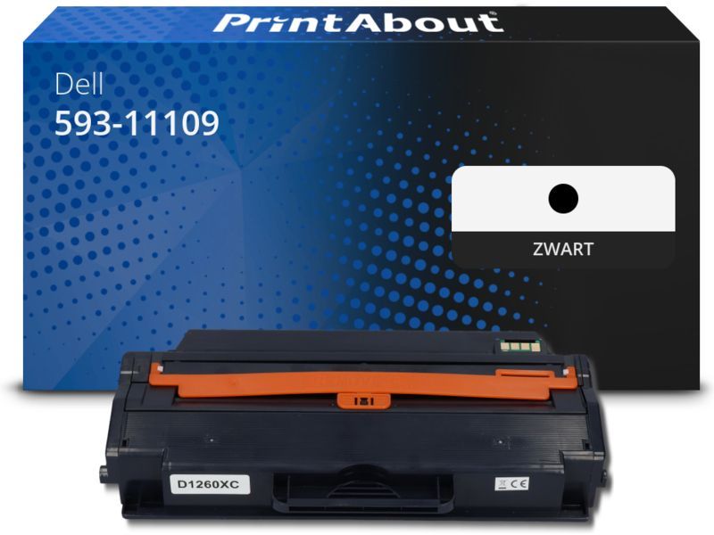 PrintAbout Toner 593-11109 (DRYXV) Zwart geschikt voor Dell