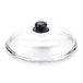 Moneta Borosilicaatdeksel gebogen 16 cm, glas, wit