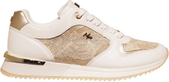 Mexx Fleur Ellen Lage Sneakers Dames Wit/Goud
