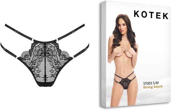 KOTEK ST003 String Vrouwen S/M Zwart