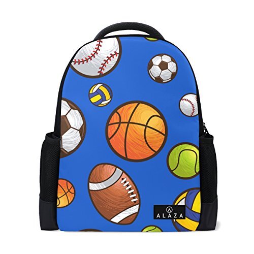 My Daily Mijn dagelijkse honkbal basketbal voetbal rugzak 14 Inch Laptop Daypack Bookbag voor Travel College School