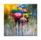 Homemania Paraplu, HM20KNV60 x 60-63, kunst en graffiti, voor woonkamer, slaapkamer, meerkleurig van polyester, hout, 60 x 3 x 60 cm