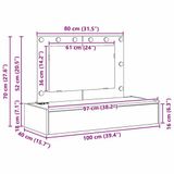 vidaXL Kaptafel Zwart 100 x 40 x 70 cm Bewerkt hout