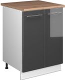Vicco Wastafelkast Fame-Line, Antraciet Hoogglans/Wit, 60 cm