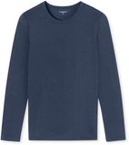 Schiesser Shirt 1/1 Unisex Lange Mouw Jeansblauw