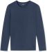 Schiesser Shirt 1/1 Unisex Lange Mouw Jeansblauw