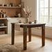 FineBuy Table de salle à manger carrée 80 cm en bois massif de manguier