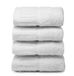 Top Towel 4 x bidet- of gezichtshanddoeken, witte hotelhanddoeken, grote badhanddoeken, 100% katoen, wit, 30 x 50 cm
