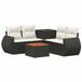 vidaXL Canapé 2 places Noir et Blanc crème Polyrattan et Acier