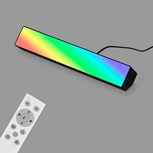 Briloner Leuchten – Smart Lightbar LED, wifi, spraakbesturing RGB, CCT, gaminglamp, tv-verlichting, afstandsbediening, zwart, 255 x 45 mm (B x H)