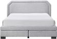 Vente-unique Bedframe stof lichtgrijs 160 x 200 cm