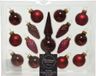 Decoris Kaemingk Figuur gl mini piek ossenbloed 15st kerstbal hangdeco kerst Decoris