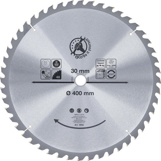 BGS HM cirkelzaagblad | Ø 400 x 30 x 3,4 mm | 48 tanden