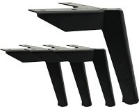 Set van 4 Zwarte Meubelpoten van Metaal