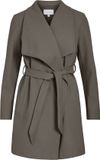 VILA VICOOLEY COLLAR BELT COAT - NOOS - Dames - Gewatteerde jas - Polyester - Maat 36 - Falcon