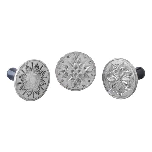 Nordic Ware Koekjesstempel, zilver, houten handvat, verschillende motieven, sterrenhemel, NW 01270