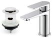 Chrome Lavatory faucet with Click-Clack Drain, Modern Design