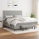 Maison Exclusive - Sommier à lattes de lit avec matelas gris clair 160x200cm tissu