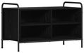 Syfax Zwart eiken Tv-meubel 140 x 39,5 x 50 cm Bewerkt hout