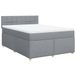VidaXL Boxspringbed met matras, stof, lichtgrijs, 160x200 cm