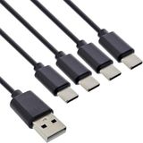 InLine USB-A naar 4x USB-C oplaadkabel | max. 25W | zwart | 2 meter