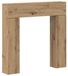 vidaXL Houtomlijsting voor open haard, ambachtelijk eikenhout, 102 x 18 x 100,5 cm, houtvezel