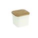 JOCCA Bamboe Fiber Canister/Opslag/11,6x11,6x9,6cm Beige met Deksel, Wit, 12 x 12 x 9.5 cm