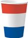 Merkloos / Sans marque Nederland Bekertjes - 10x stuks - 200 ml - Holland vlag wegwerpbekers - NL thema