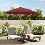 Maison Exclusive Parasol avec mât en métal, 300 cm, bordeaux