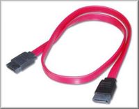 PremiumCord 0.5m data cable SATA 1.5/3.0 GBit/s, red color