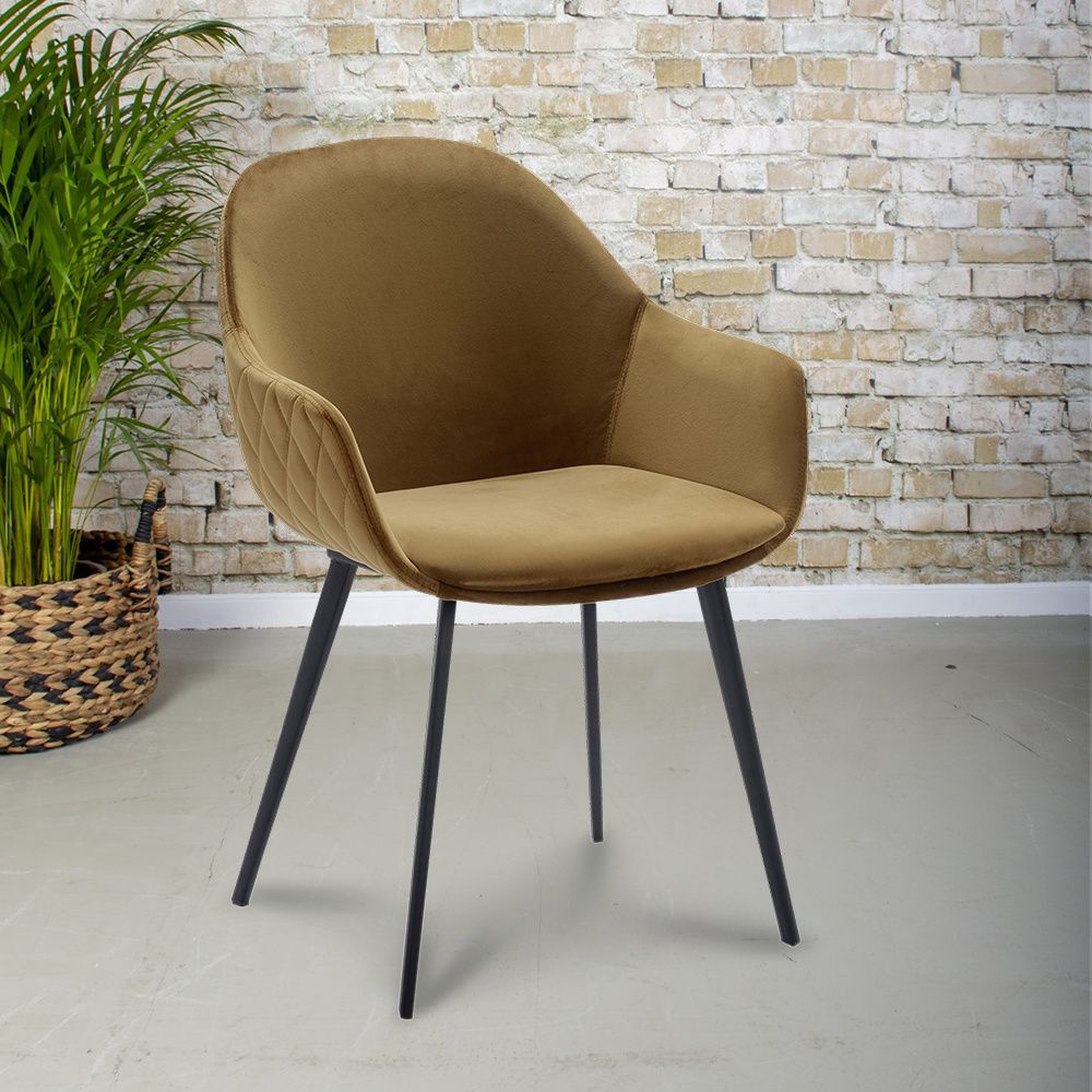 Gister&Vandaag Eetkamerstoel Kleijn Goud velvet