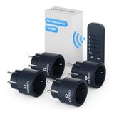 sonero set met 2300 watt draadloze stopcontacten | 4 x contactdoos voor afstandsbediening | 1 x afstandsbediening, antraciet