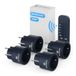 sonero set met 2300 watt draadloze stopcontacten | 4 x contactdoos voor afstandsbediening | 1 x afstandsbediening, antraciet