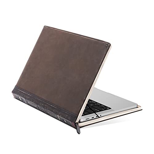 Twelve South BookBook V2 voor 14" M1 MacBook | Vintage volnerf lederen boekentas/mouw met binnenzak