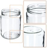 KADAX Wekpotten 540 ml, Glas, Rond, Draaideksel, Luchtdicht, Vaatwasser veilig, 8 stuks
