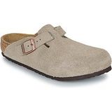Birkenstock Boston Slippers Kids - Suede Taupe - Narrow Fit - Maat 32