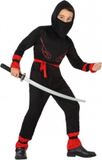 Atosa Ninja verkleedkleding kostuum - voor jongens - zwart - 116