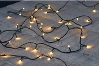 Anna's Collection Bellatio Decorations Kerstverlichting warm wit 240 lampjes 2400 cm - Groen snoer - Met timer