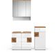 Vicco Meuble de salle de bain Eden, Blanc laqué, 3 pièces