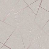Fine Decor Wallcoverings FD42282 Kwartsfractal-behang, roségoud