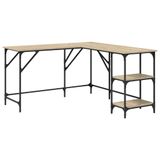 VidaXL Bureau 139x75 cm Sonoma Eikenhout