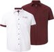 Jan Vanderstorm Chemise, Lot de 2 - 47/48 - rouge