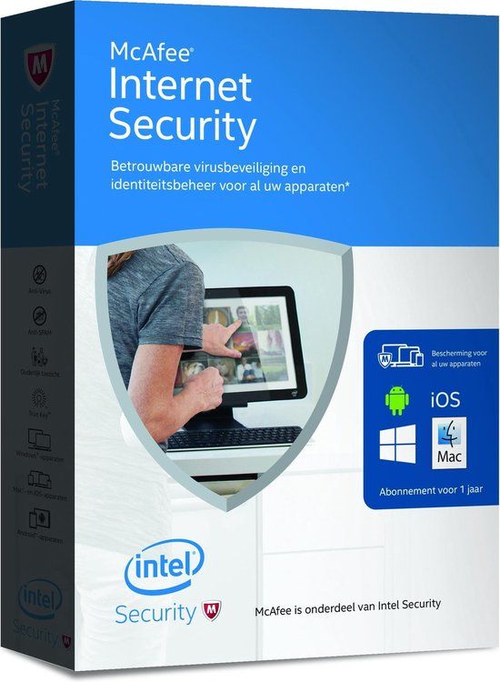 McAfee Internet Security 2016 - Nederlands - Onbeperkt aantal Apparaten - 1 Jaar